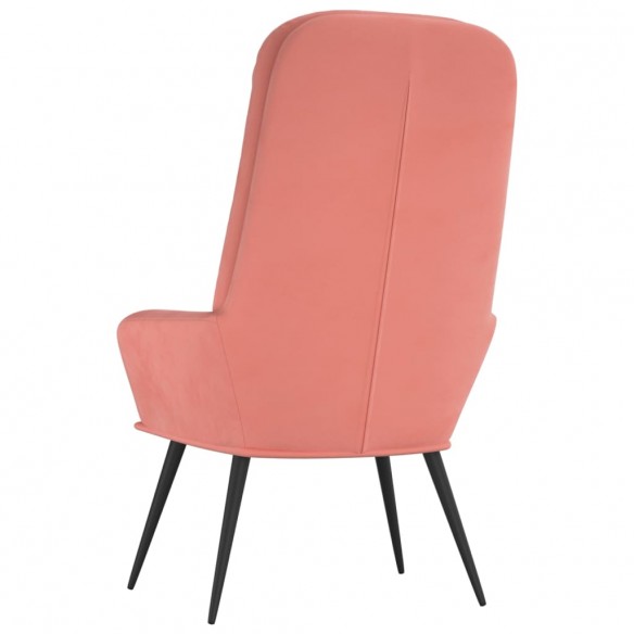 Chaise de relaxation Rose Velours