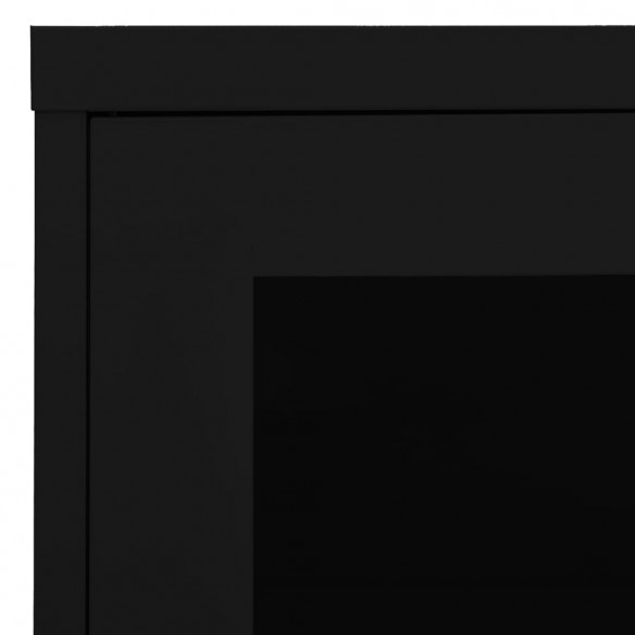 Armoire de bureau Noir 90x40x70 cm Acier