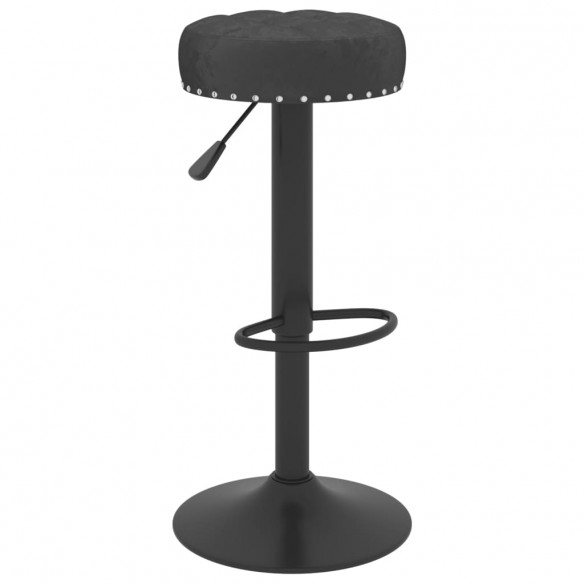 Tabourets de bar 2 pcs Noir Velours