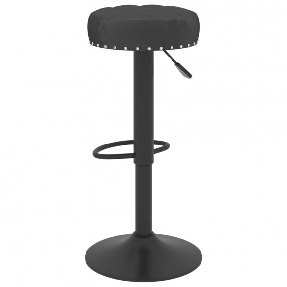 Tabourets de bar 2 pcs Noir Velours