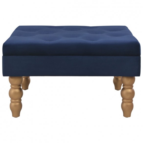 Tabouret Bleu marine 60x60x36 cm Velours