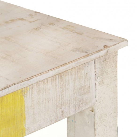 Table console Blanc 115x35x77 cm Bois de manguier brut