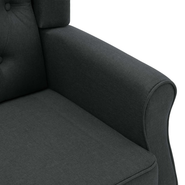 Fauteuil de massage avec repose-pied Gris foncé Tissu Fauteuil de massage avec repose-pied Gris foncé Tissu