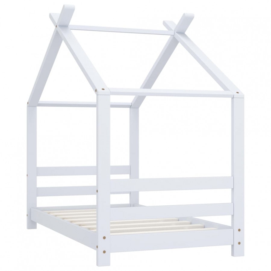 Lit d'enfant Blanc Bois de pin massif 70x140 cm Lit d'enfant Blanc Bois de pin massif 70x140 cm