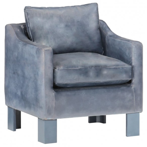 Fauteuil Gris Cuir véritable