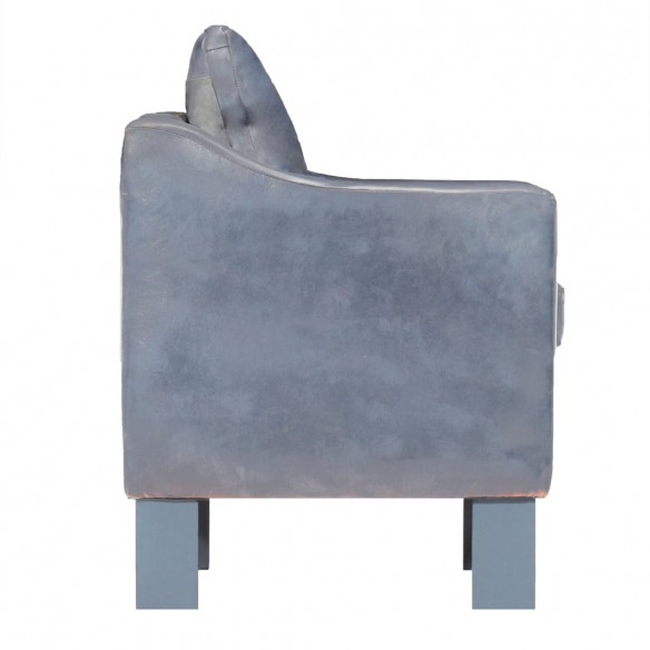 Fauteuil Gris Cuir véritable