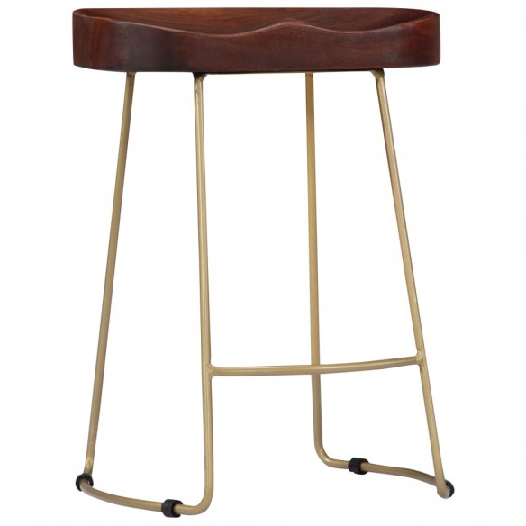 Tabourets de bar Gavin lot de 2 bois de manguier massif