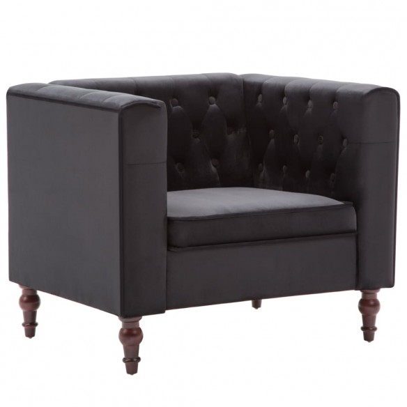 Fauteuil Noir Velours