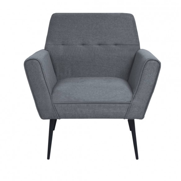 Fauteuil Gris clair Acier et tissu