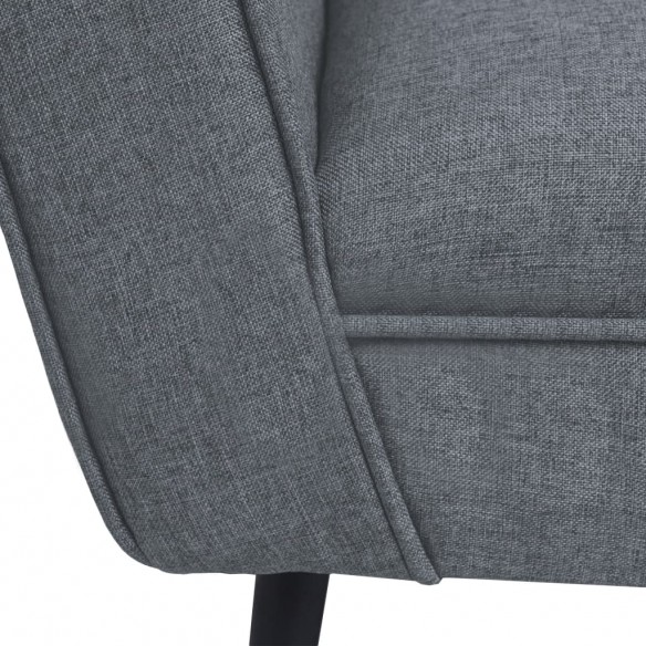 Fauteuil Gris clair Acier et tissu