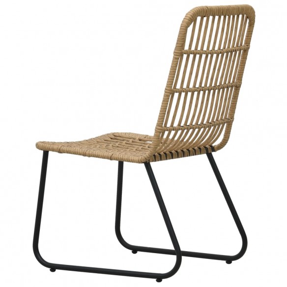 Chaises de jardin 2 pcs Résine tressée Chêne