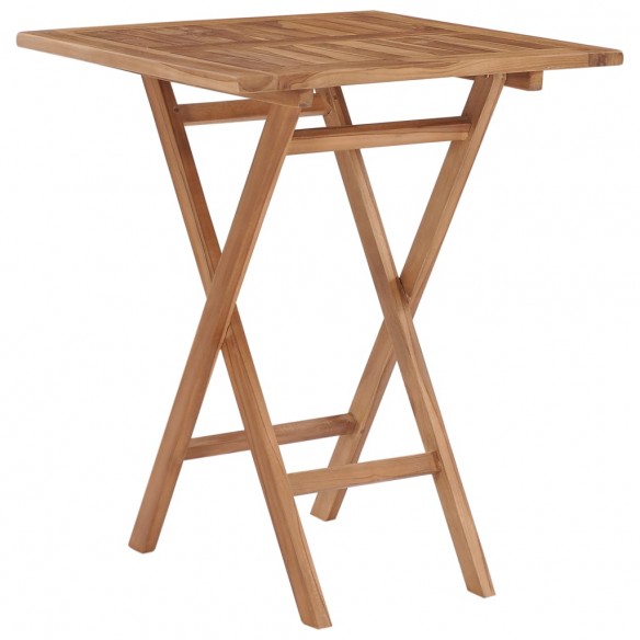 Table pliable de jardin 60x60x75 cm Bois de teck solide