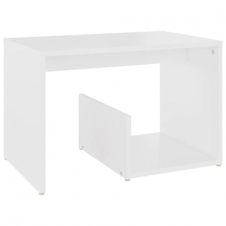 Table d'appoint Blanc 59x36x38 cm Aggloméré