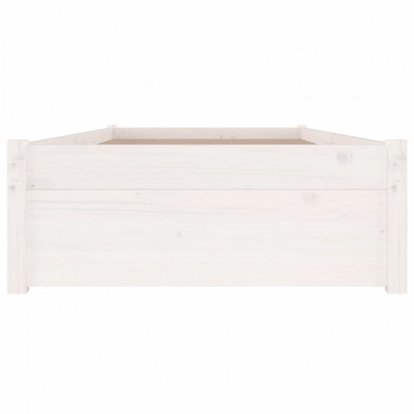 Cadre de lit avec tiroirs Blanc 100x200 cm