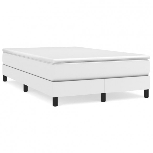 Cadre de lit avec matelas Blanc 120x200cm Similicuir