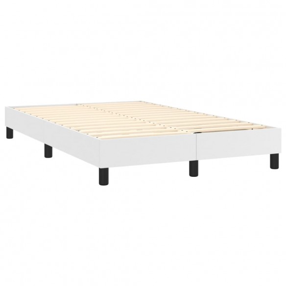 Cadre de lit avec matelas Blanc 120x200cm Similicuir