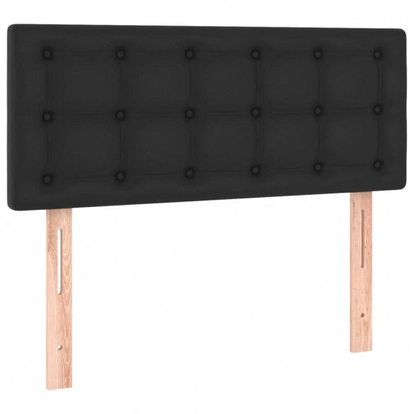 Cadre de lit avec matelas Noir 90x200 cm Similicuir