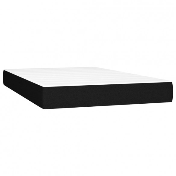 Cadre de lit et matelas et LED Noir 120x200 cm Tissu