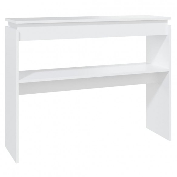 Table console Blanc 102x30x80 cm Aggloméré