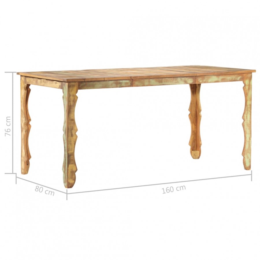 Table de salle à manger 160x80x76cm Bois de récupération massif Table de salle à manger 160x80x76cm Bois de récupération massif