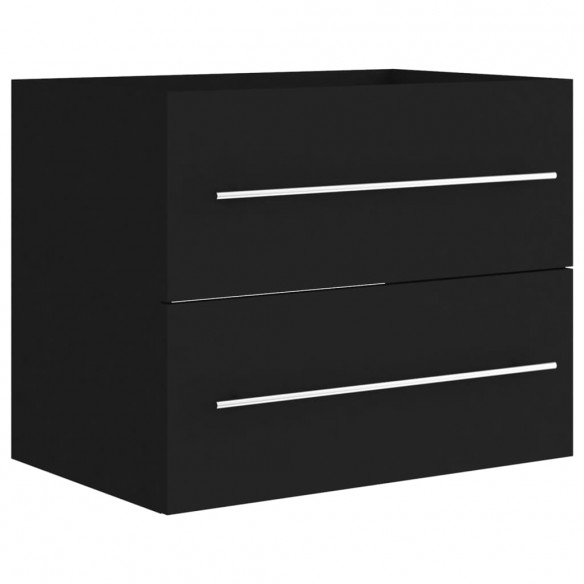 Armoire d'évier Noir 60x38,5x48 cm Aggloméré