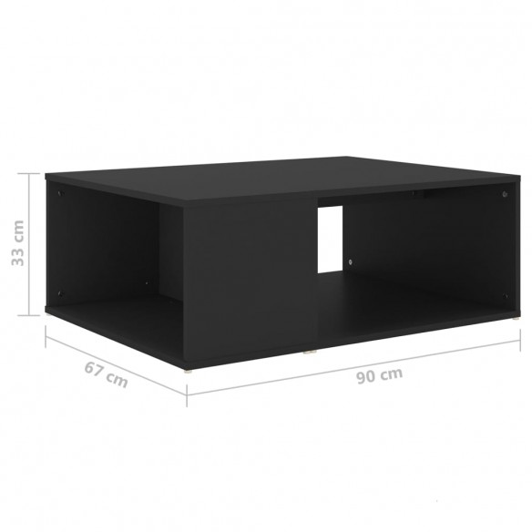 Table basse Noir 90x67x33 cm Aggloméré