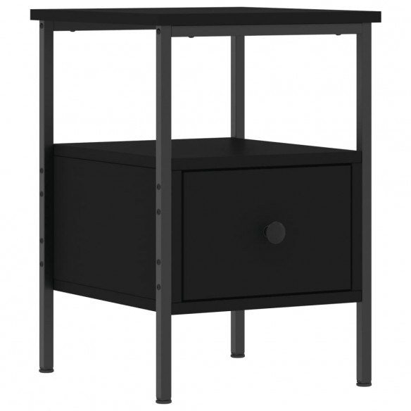 Table de chevet noir 34x36x50 cm bois d’ingénierie
