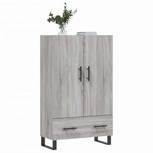 Buffet haut sonoma gris 69,5x31x115 cm bois d'ingénierie