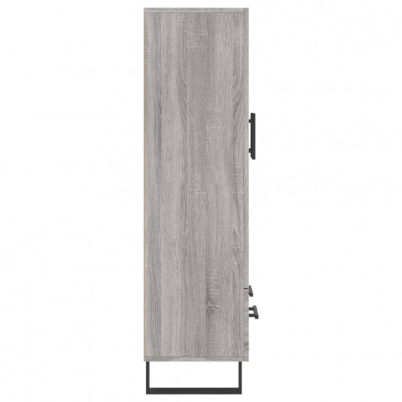 Buffet haut sonoma gris 69,5x31x115 cm bois d'ingénierie