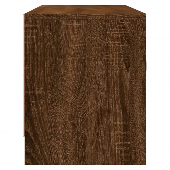 Meuble TV chêne marron 102x30x37,5 cm bois d'ingénierie