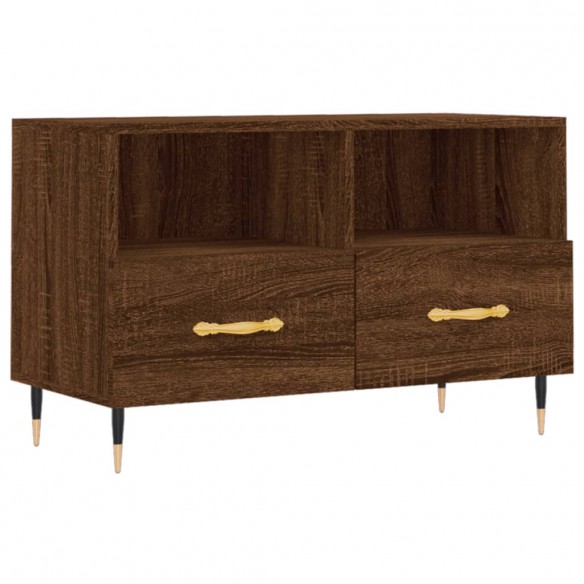 Meuble TV Chêne marron 80x36x50 cm Bois d'ingénierie