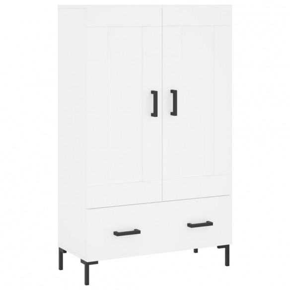 Buffet haut blanc 69,5x31x115 cm bois d'ingénierie