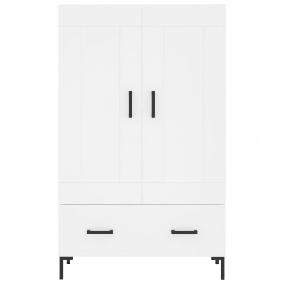 Buffet haut blanc 69,5x31x115 cm bois d'ingénierie