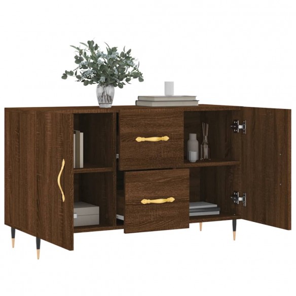 Buffet chêne marron 100x36x60 cm bois d'ingénierie