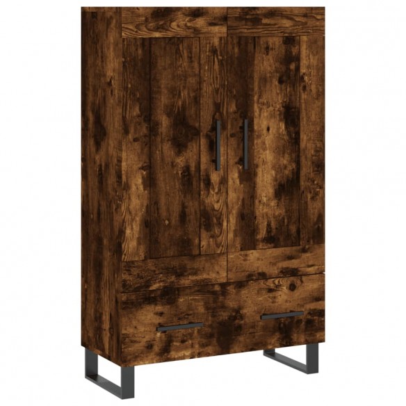 Buffet haut chêne fumé 69,5x31x115 cm bois d'ingénierie