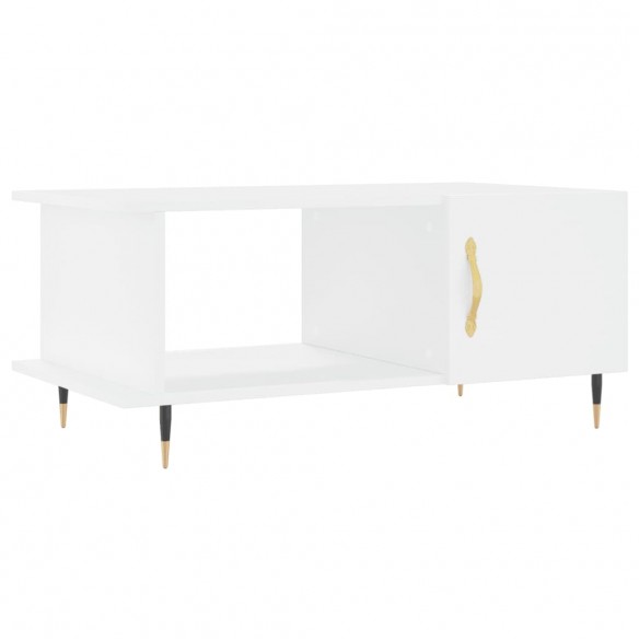 Table basse blanc 90x50x40 cm bois d'ingénierie