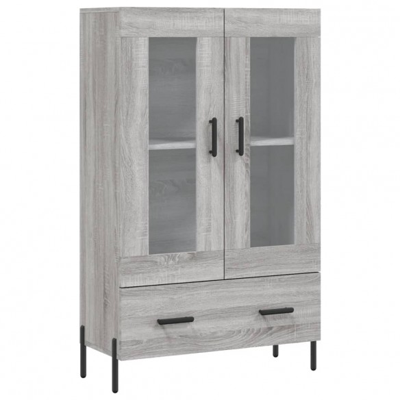 Buffet haut sonoma gris 69,5x31x115 cm bois d'ingénierie