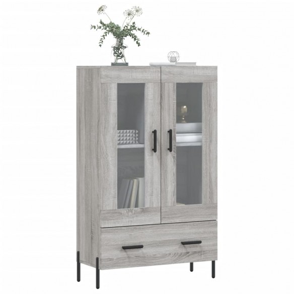 Buffet haut sonoma gris 69,5x31x115 cm bois d'ingénierie