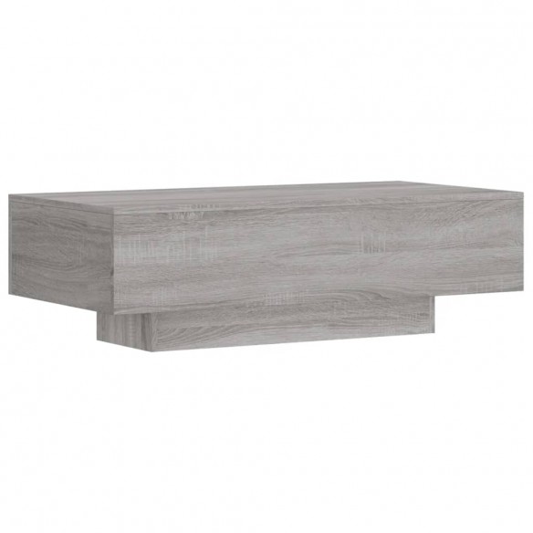 Table basse sonoma gris 100x49,5x31 cm bois d'ingénierie