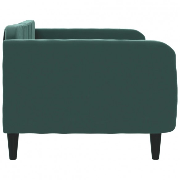 Lit de repos vert foncé 90x200 cm velours