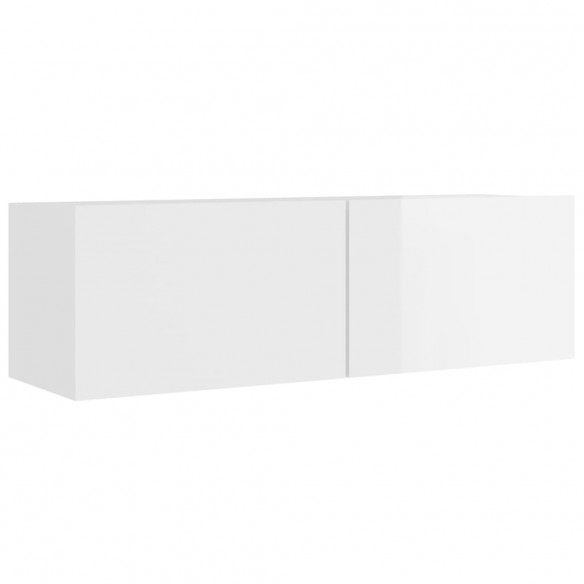 Ensemble de meubles TV 4 pcs Blanc brillant Bois d'ingénierie