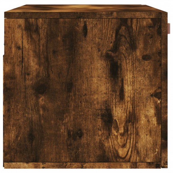 Armoire murale chêne fumé 80x36,5x35 cm bois d'ingénierie