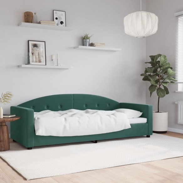 Lit de repos vert foncé 80x200 cm velours