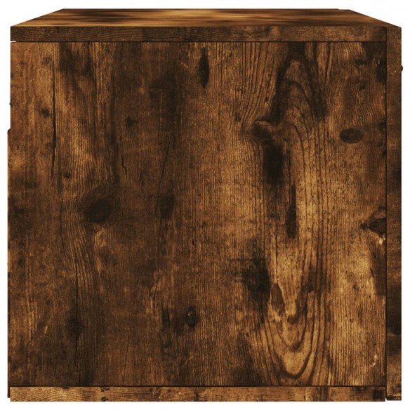 Armoire murale chêne fumé 80x36,5x35 cm bois d'ingénierie