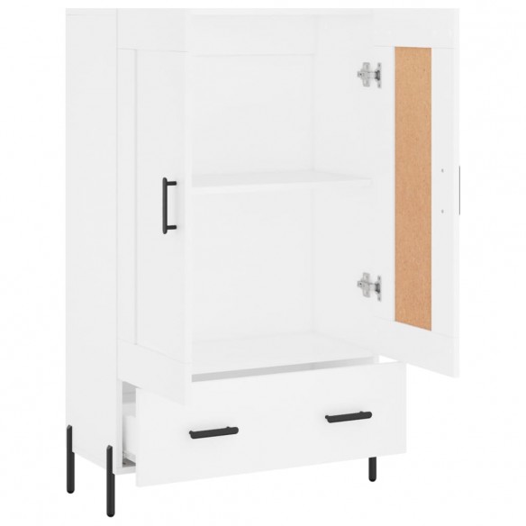 Buffet haut blanc 69,5x31x115 cm bois d'ingénierie