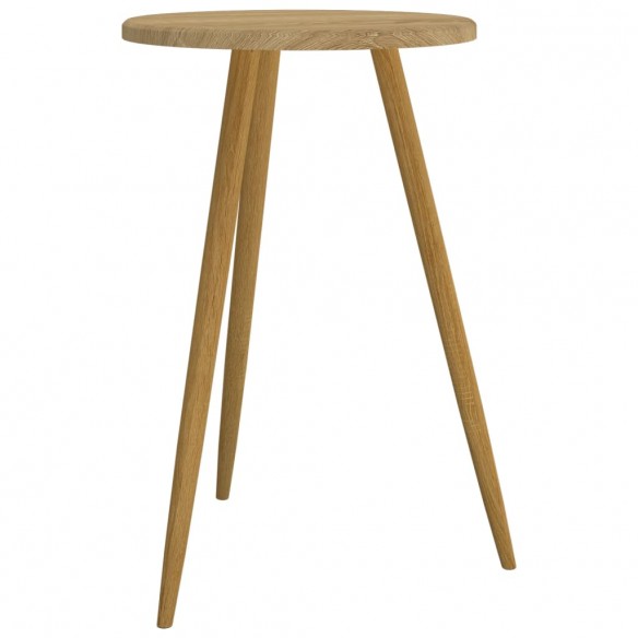 Table de bistro Marron clair Ø50x76 cm MDF et fer