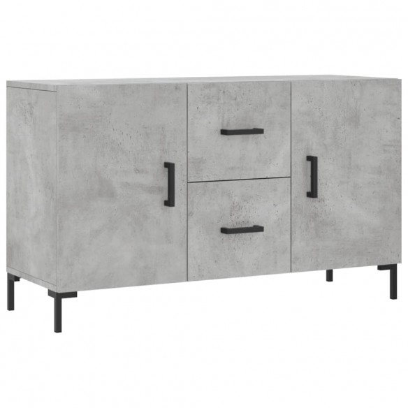 Buffet gris béton 100x36x60 cm bois d'ingénierie