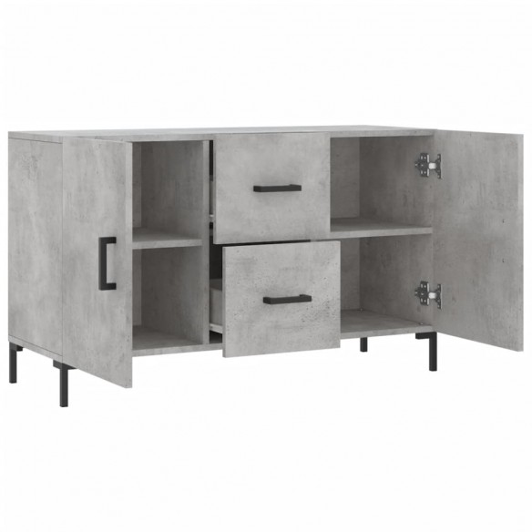 Buffet gris béton 100x36x60 cm bois d'ingénierie