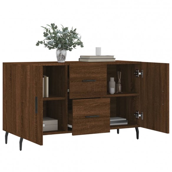 Buffet chêne marron 100x36x60 cm bois d'ingénierie