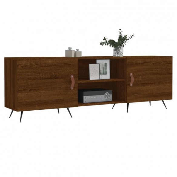 Meuble TV chêne marron 150x30x50 cm bois d'ingénierie